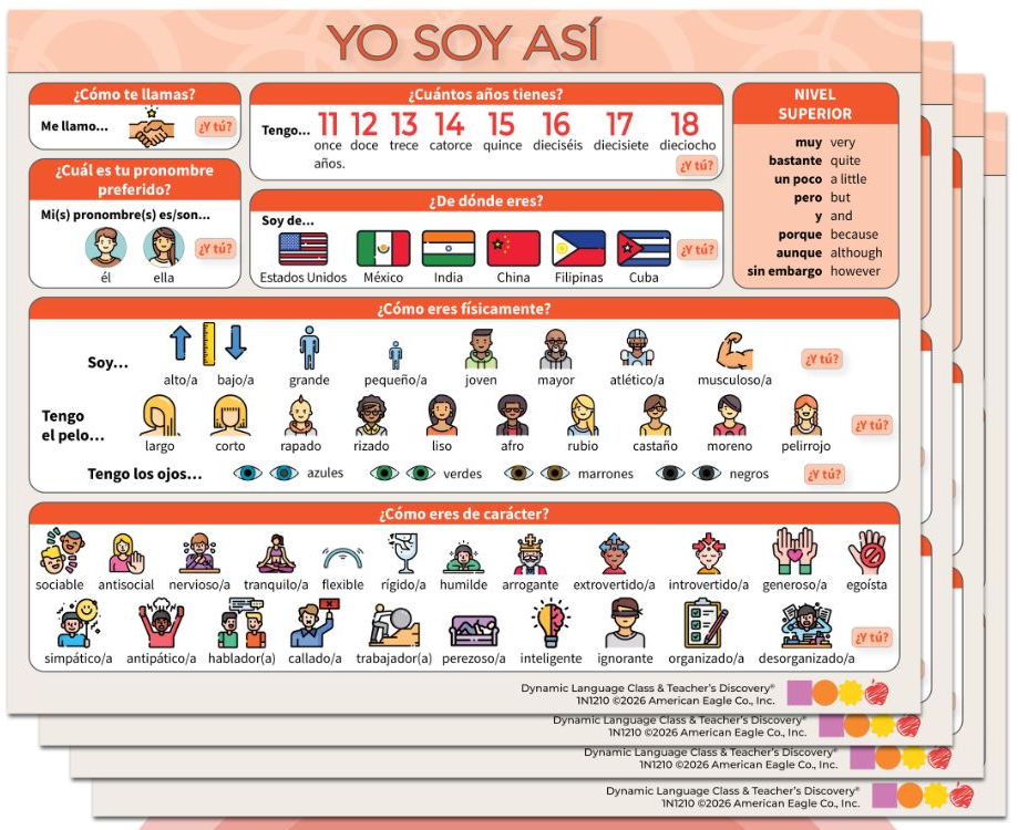 Dynamic Language Class Chat Mats Set of All 6
