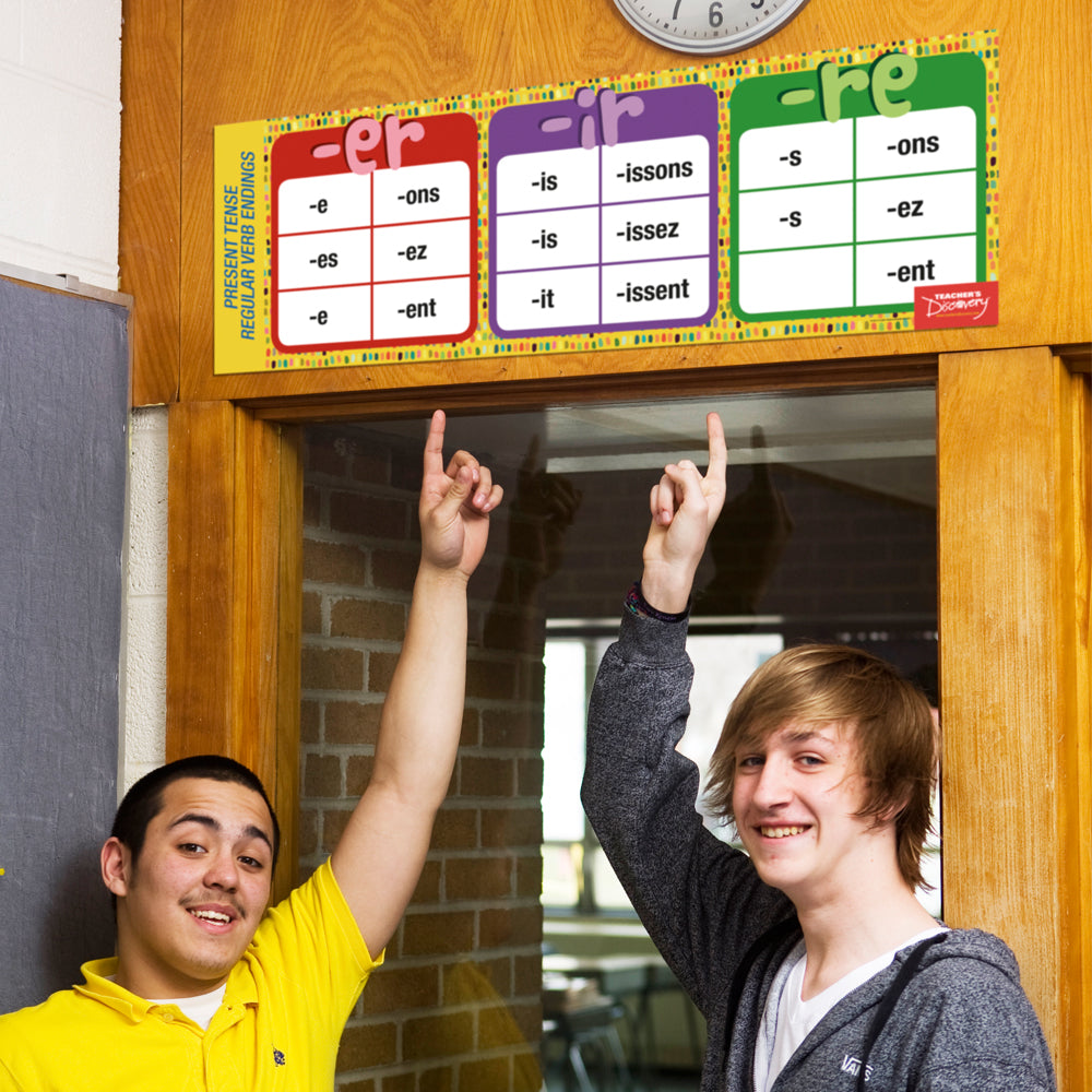 Regular Verb Endings - French - Skinny Poster