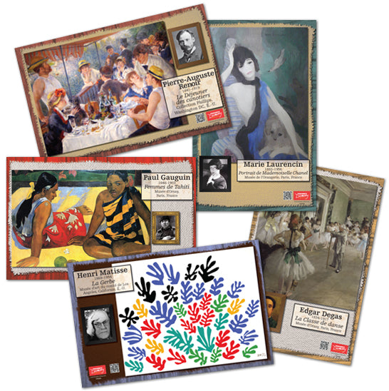 Les artistes français - French - Mini-Posters - Set of 13