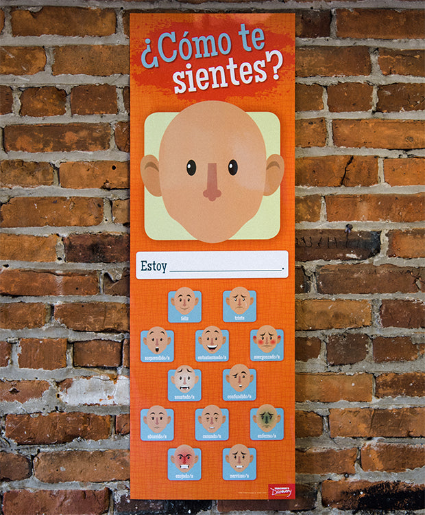 Emotions Face - Spanish - Dry-Erase Poster
