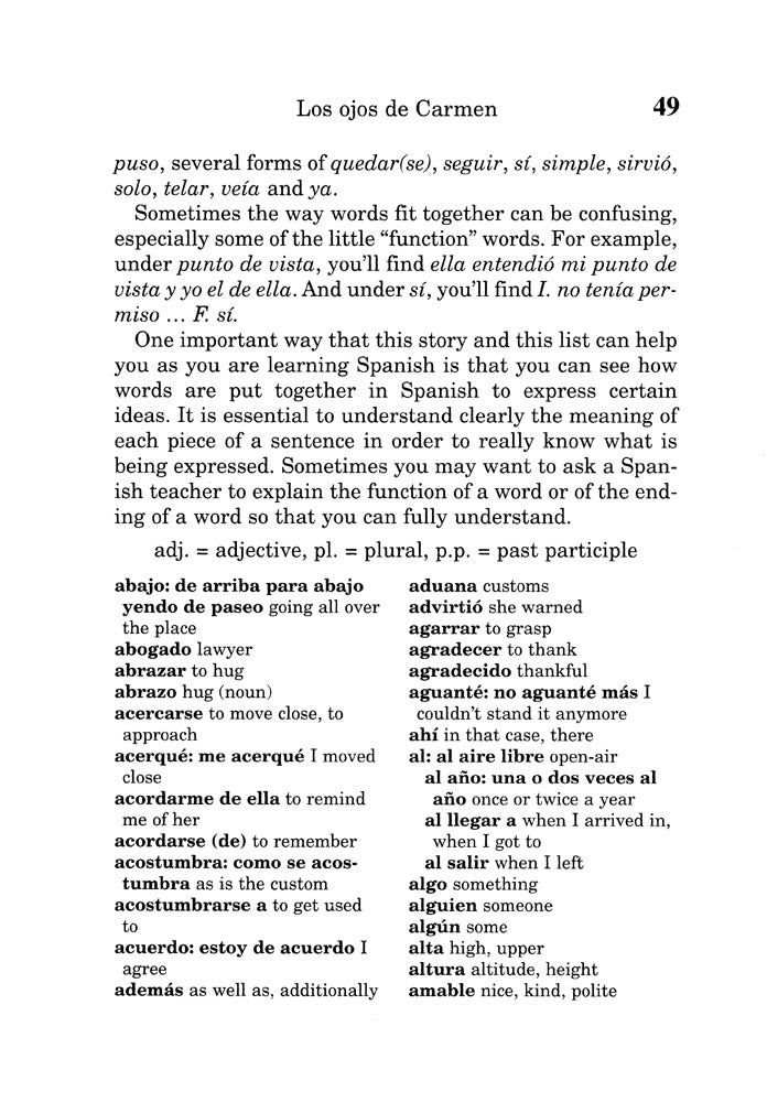 Los ojos de Carmen - Level 3+ - Spanish Reader by Veronica Moscoso (with optional Teacher's Guide)