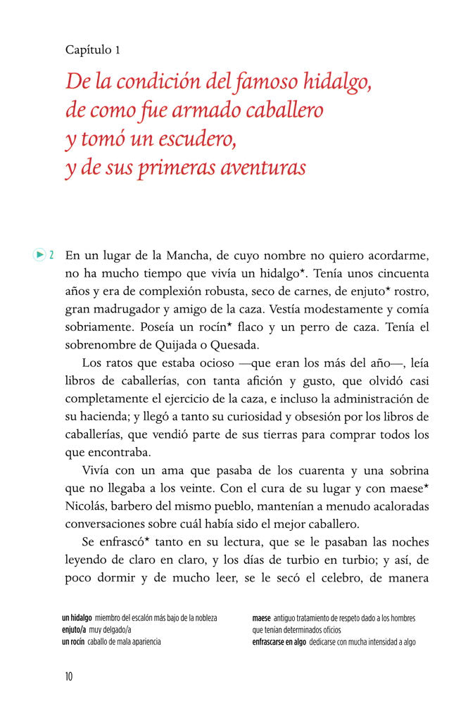 Don Quijote de la Mancha - Advanced - Spanish Reader