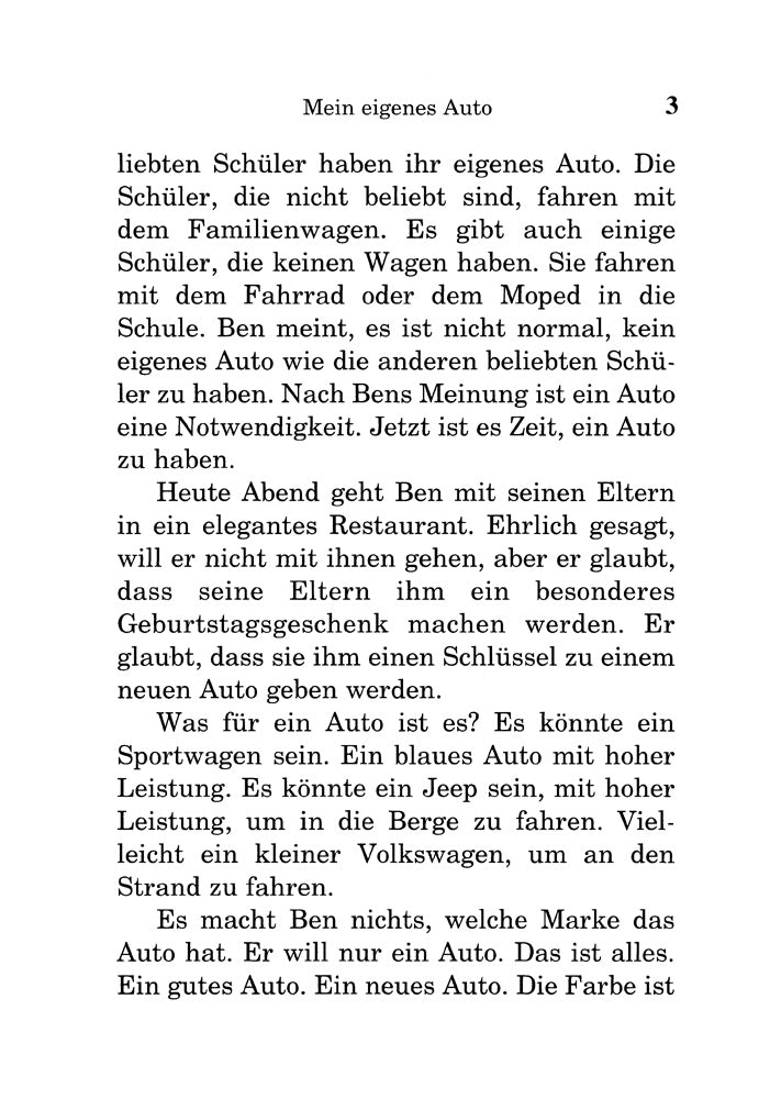 Mein eigenes Auto - Level 2 - German Reader by Lisa Ray Turner & Blaine Ray