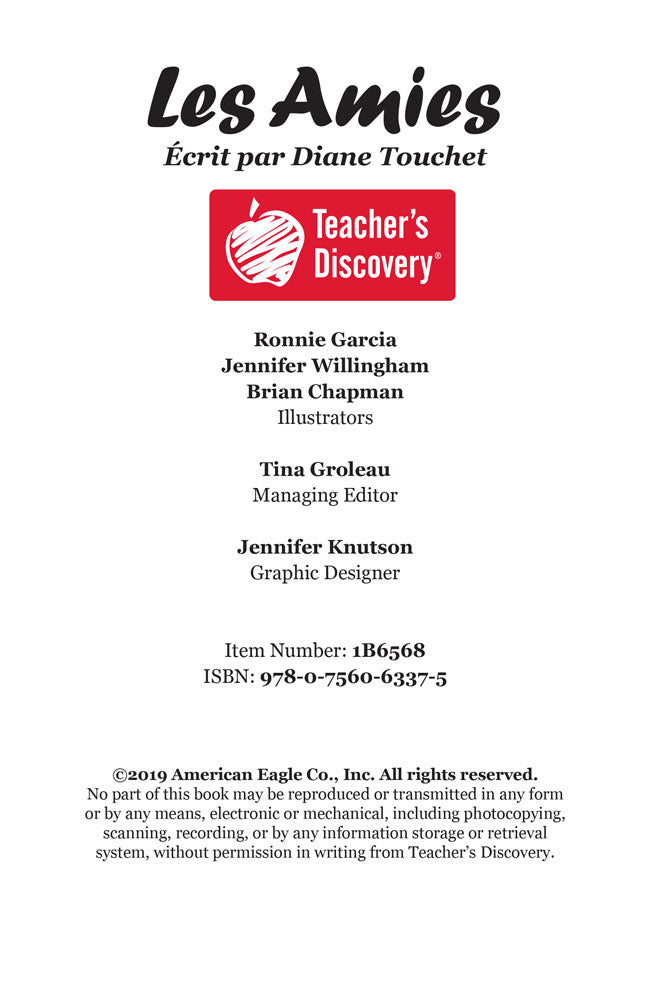 Les Amies - Level 1 - French Reader by Diane Touchet