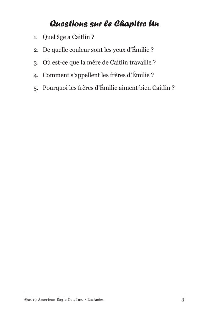 Les Amies - Level 1 - French Reader by Diane Touchet