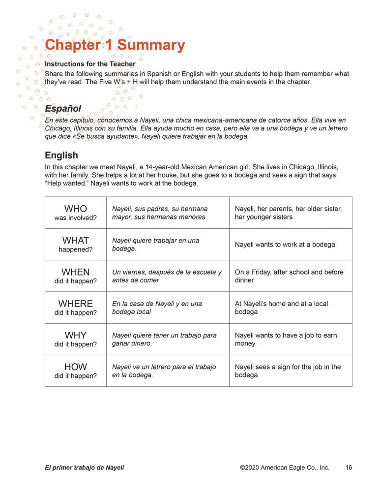El primer trabajo de Nayeli - Level 2 - Spanish Acquisition™ Reader by Denise Hatcher