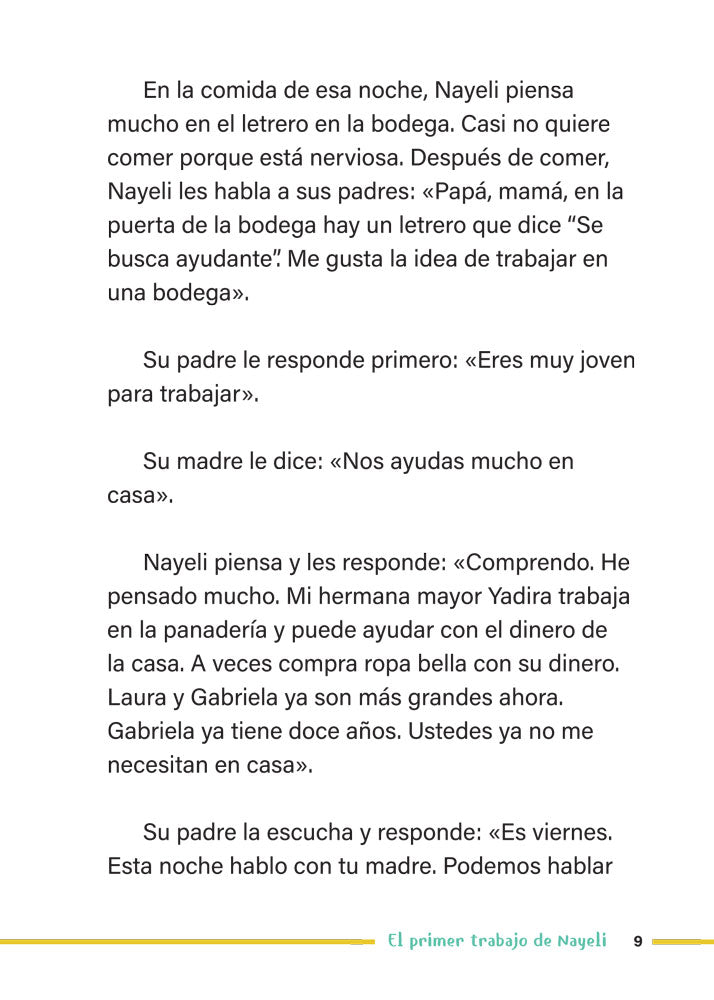 El primer trabajo de Nayeli - Level 2 - Spanish Acquisition™ Reader by Denise Hatcher