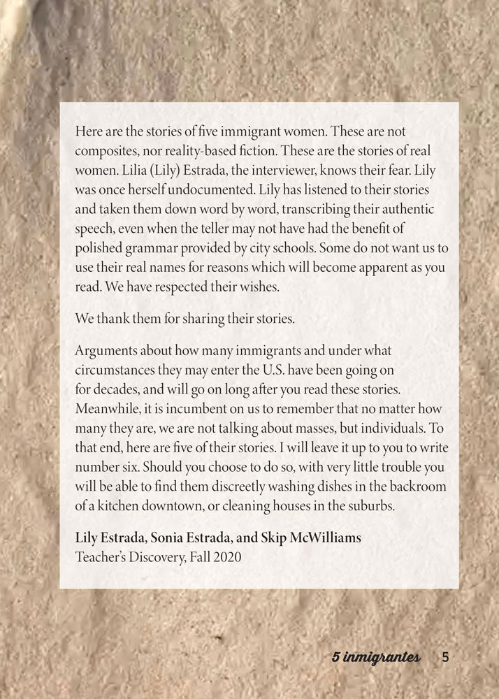 5 inmigrantes - Level 3 - Spanish Enhanced® Reader by Sonia Dolores Estrada Morales