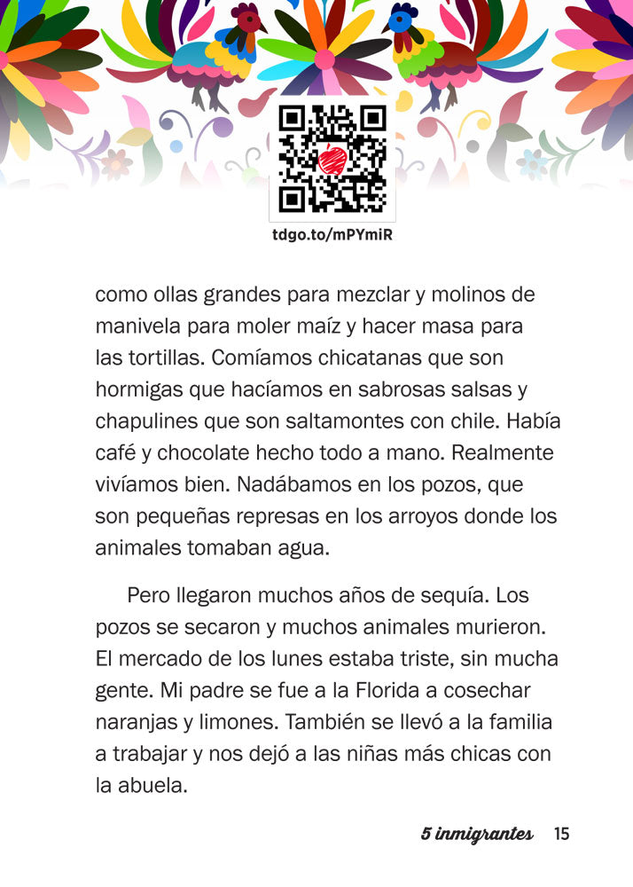 5 inmigrantes - Level 3 - Spanish Enhanced® Reader by Sonia Dolores Estrada Morales