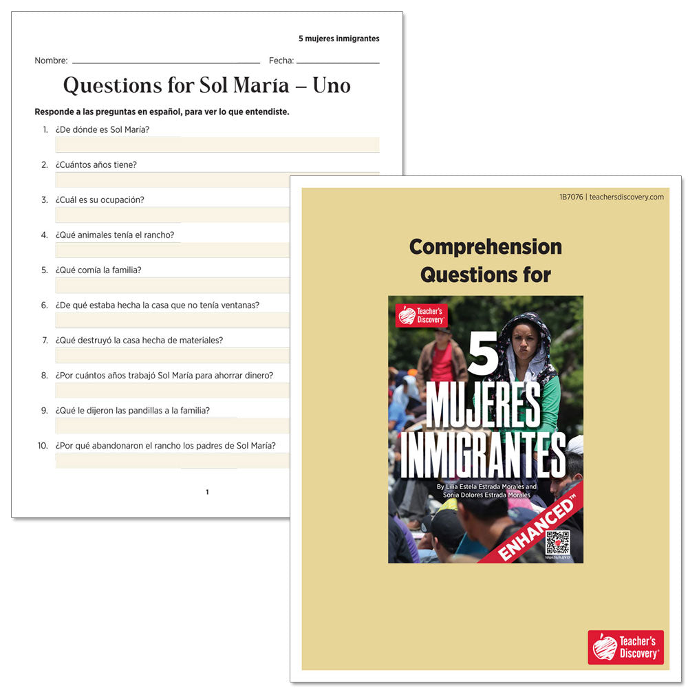 5 mujeres inmigrantes - Level 2 - Spanish Enhanced® Reader by Sonia Dolores Estrada Morales