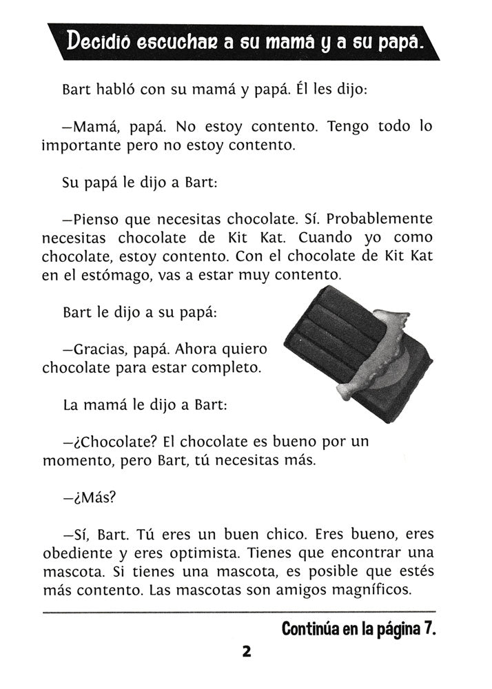 Bart quiere un gato - Level 1 - Spanish Reader