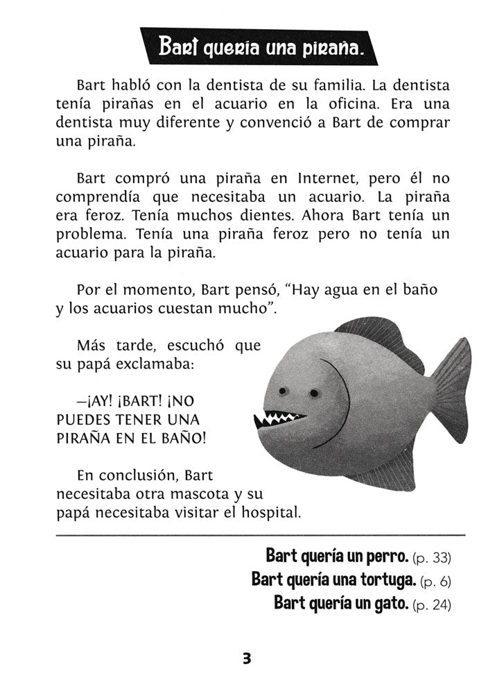 Bart quiere un gato - Level 1 - Spanish Reader