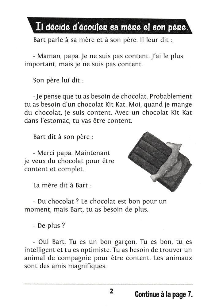 Bart veut un chat - Level 1 - French Reader