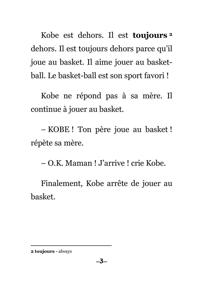 Kobe : Naissance d'une légende (une histoire au présent) - Level 1/2 - French Reader by Theresa Marrama