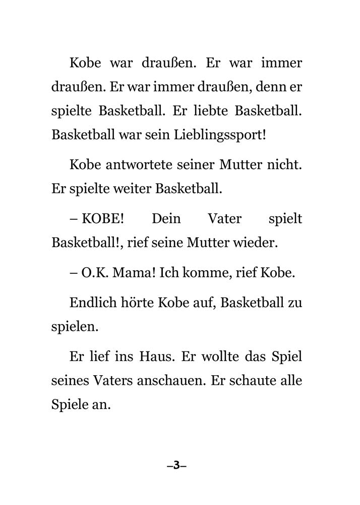 Kobe: Geburt einer Legende (Past Tense) - Level 2/3 - German Reader by Theresa Marrama