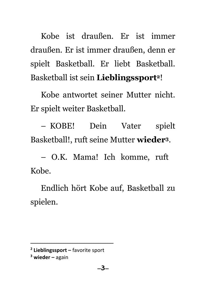 Kobe: Geburt einer Legende (Present Tense) - Level 1/2 - German Reader by Theresa Marrama