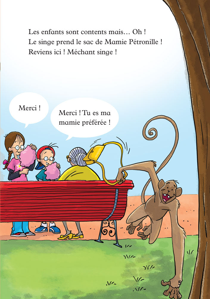 Mamie Pétronille et le singe - Level 1 - French Reader