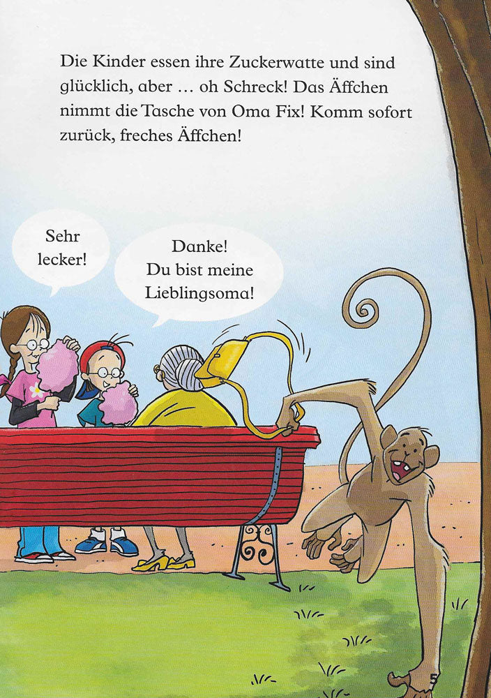 Oma Fix und das Äffchen - Level 1 - German Reader by Jane Cadwallader