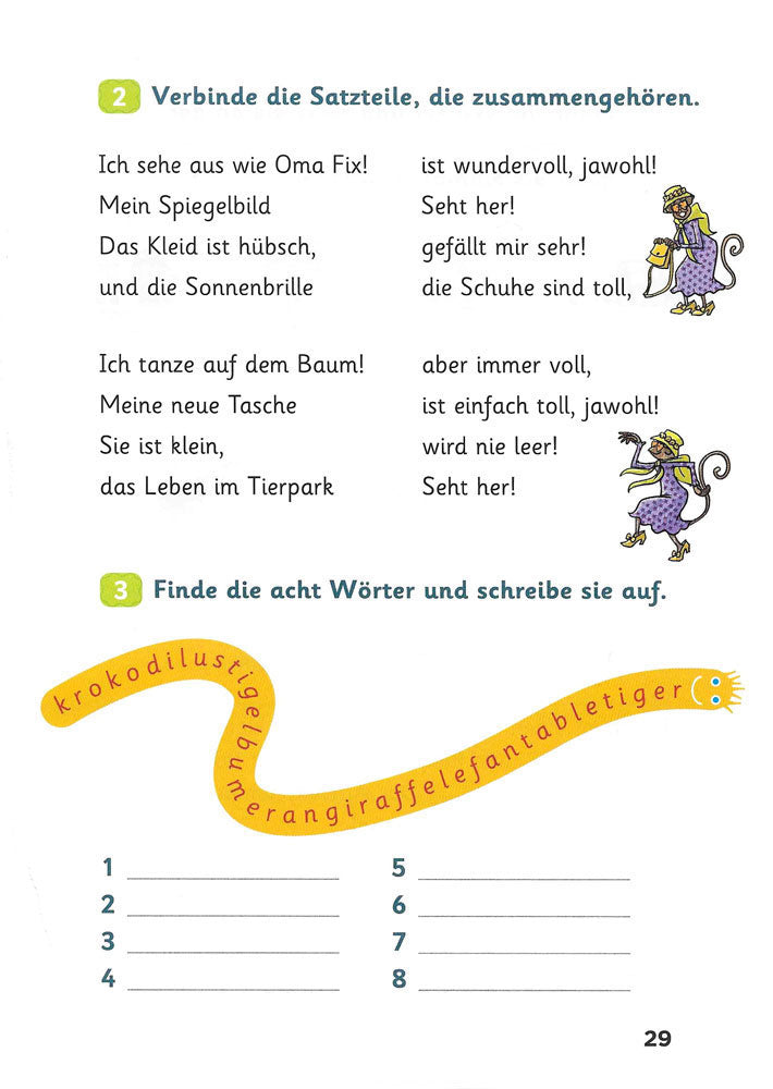 Oma Fix und das Äffchen - Level 1 - German Reader by Jane Cadwallader