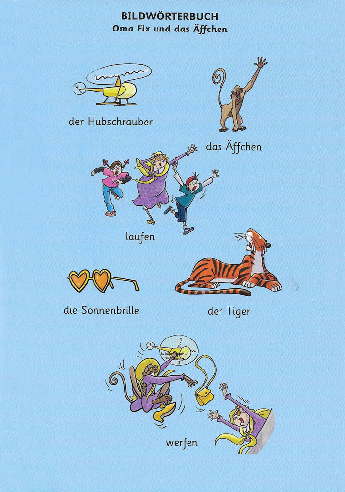 Oma Fix und das Äffchen - Level 1 - German Reader by Jane Cadwallader
