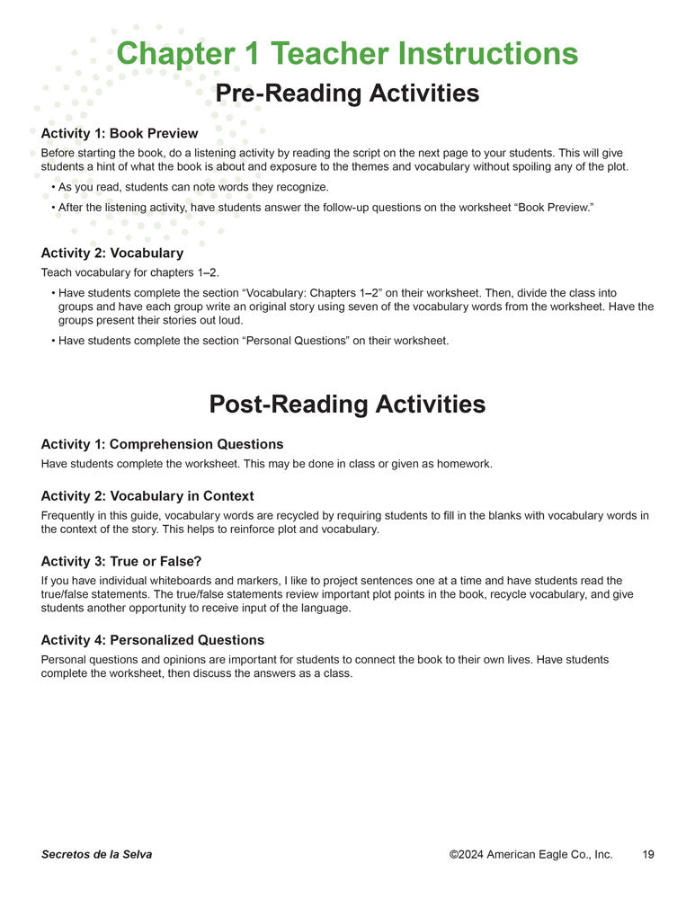 Secretos de la Selva - Level 3 - Spanish Acquisition Reader by Erica O'Mahony