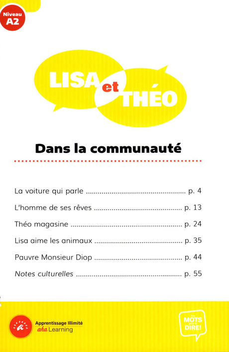 Lisa et Théo - Dans la communauté - Level A2 - French Reader