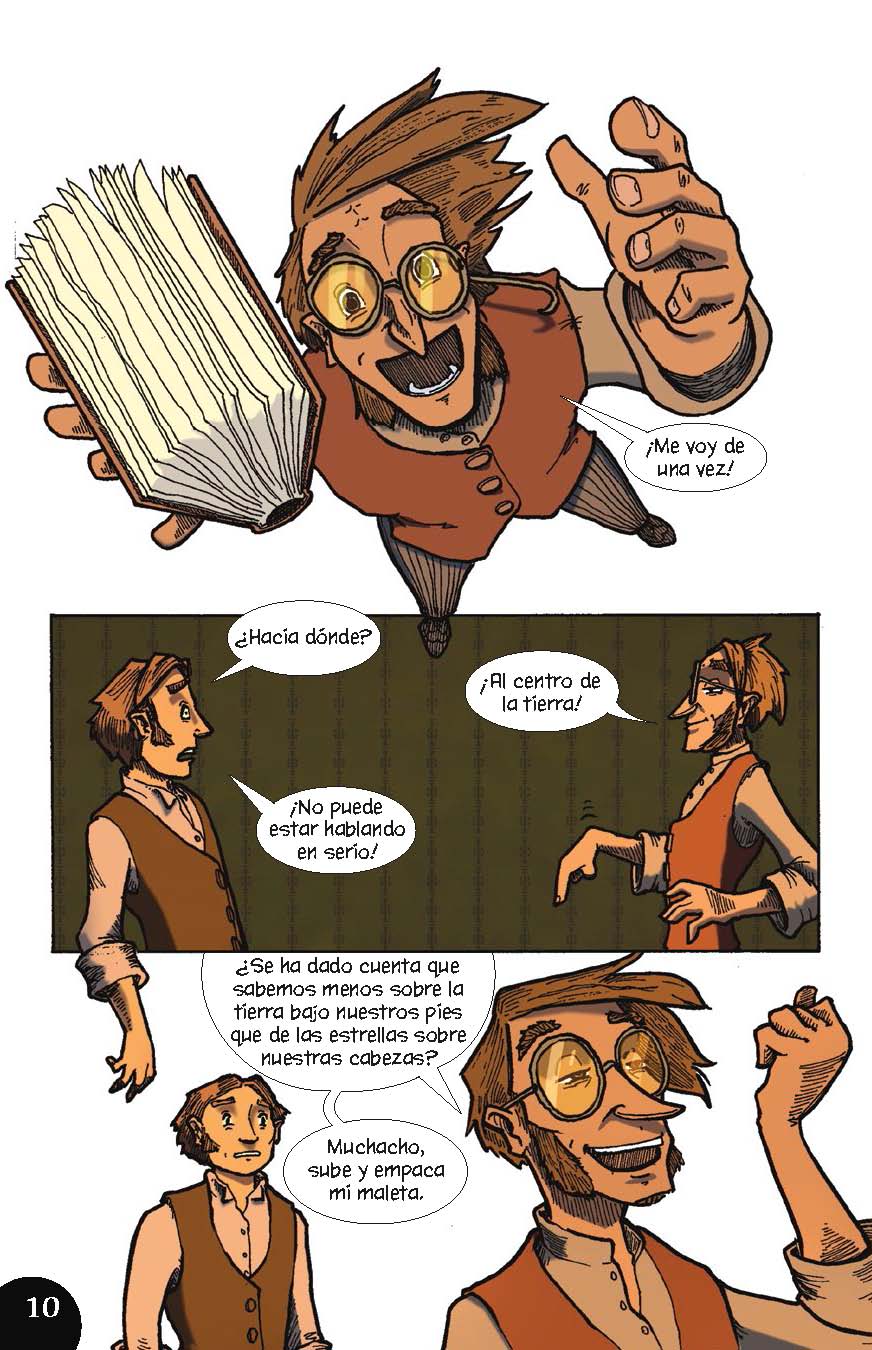 Viaje al centro de la tierra - Level 4+ - Spanish Graphic Novel