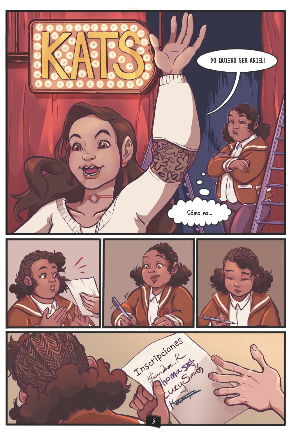 Drama en la secundaria: Desastre en el musical - Level 3+ - Spanish Graphic Novel