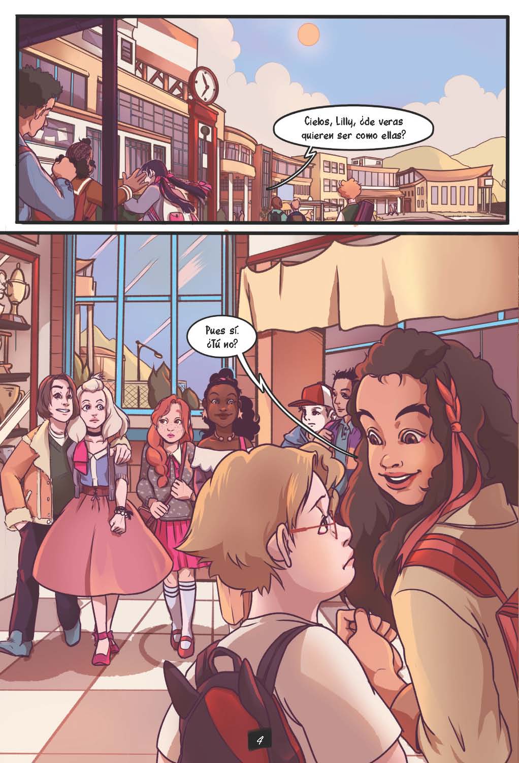 Drama en la secundaria: Las malvadas de la escuela secundaria - Level 3+ - Spanish Graphic Novel