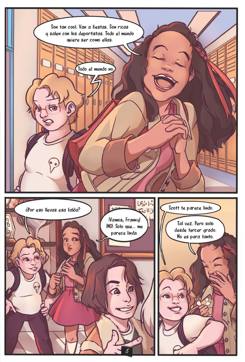 Drama en la secundaria: Las malvadas de la escuela secundaria - Level 3+ - Spanish Graphic Novel