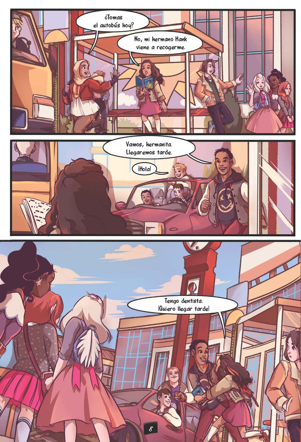 Drama en la secundaria: Las malvadas de la escuela secundaria - Level 3+ - Spanish Graphic Novel