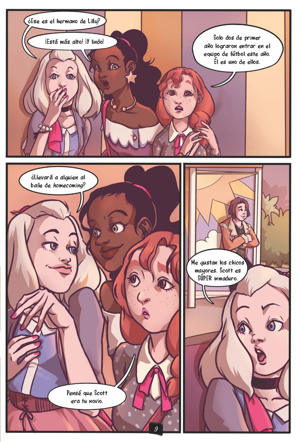 Drama en la secundaria: Las malvadas de la escuela secundaria - Level 3+ - Spanish Graphic Novel