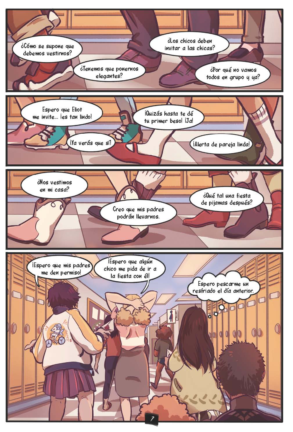 Drama en la secundaria: El dilema de la primera cita - Level 4+ - Spanish Graphic Novel