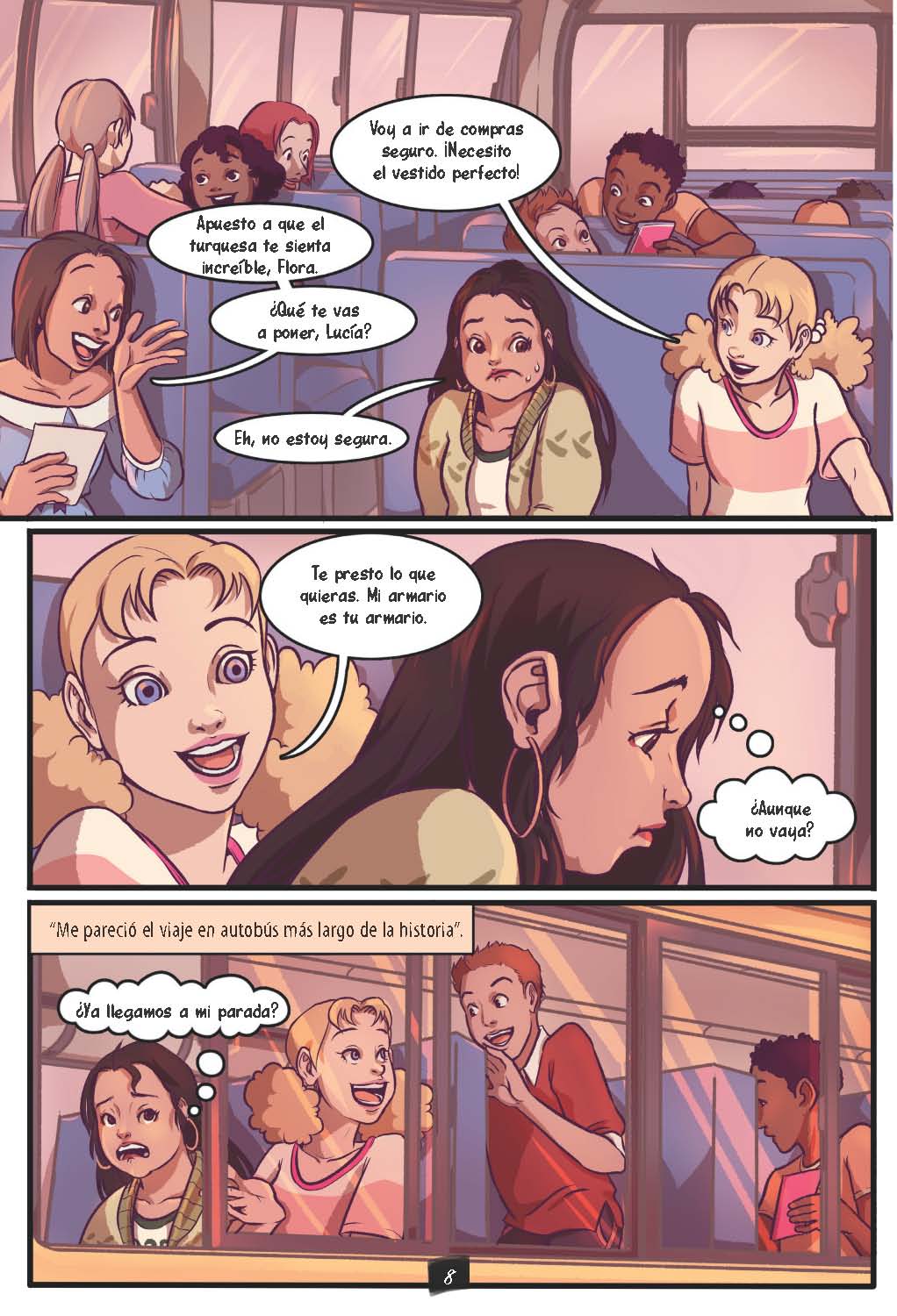 Drama en la secundaria: El dilema de la primera cita - Level 4+ - Spanish Graphic Novel