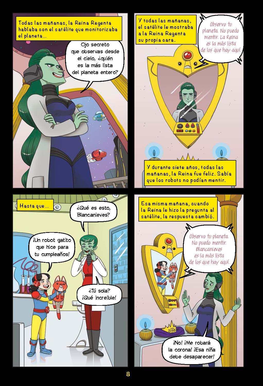 Futuristas: Blancanieves y los siete robots - Level 4+ - Spanish Graphic Novel