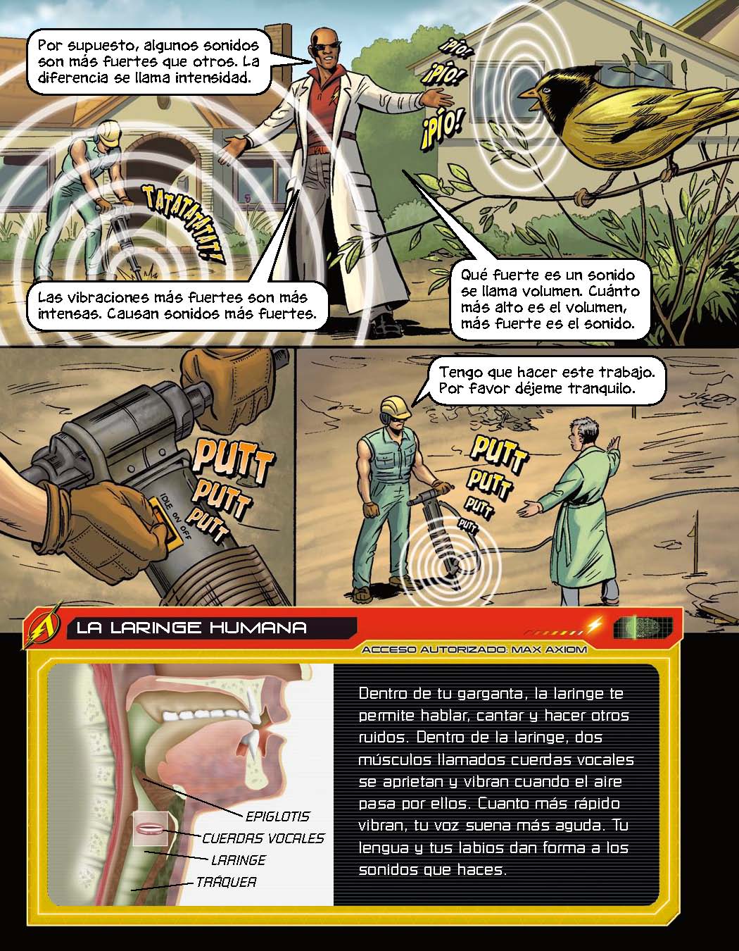 Max Axiom: Aventuras con el sonido - Level 2+ - Spanish Graphic Novel