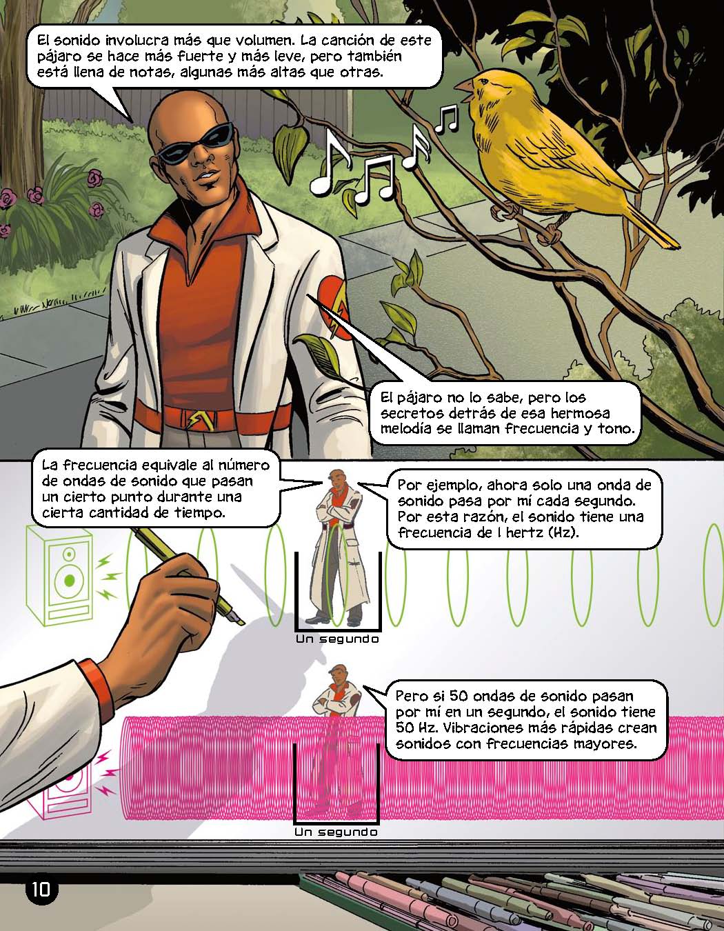 Max Axiom: Aventuras con el sonido - Level 2+ - Spanish Graphic Novel