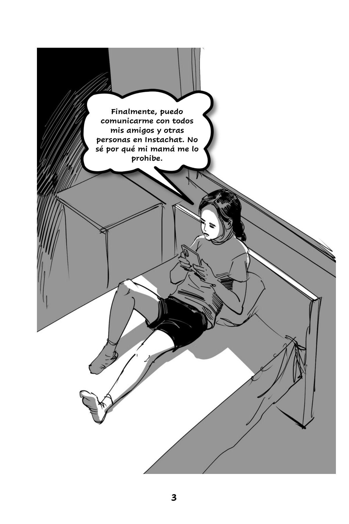Cyberacoso - Level 2 - Spanish Graphic Novel by Theresa Marrama
