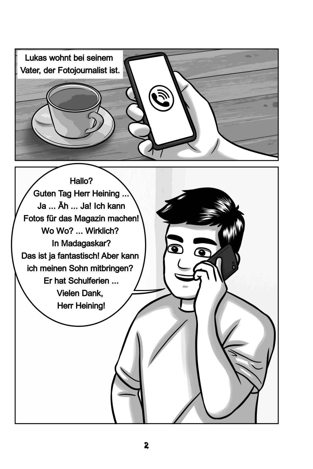 Gute Taten in Madagaskar - Level 1 - German Graphic Novel by Theresa Marrama