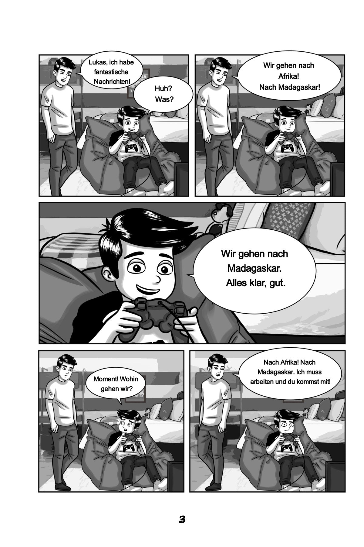 Gute Taten in Madagaskar - Level 1 - German Graphic Novel by Theresa Marrama