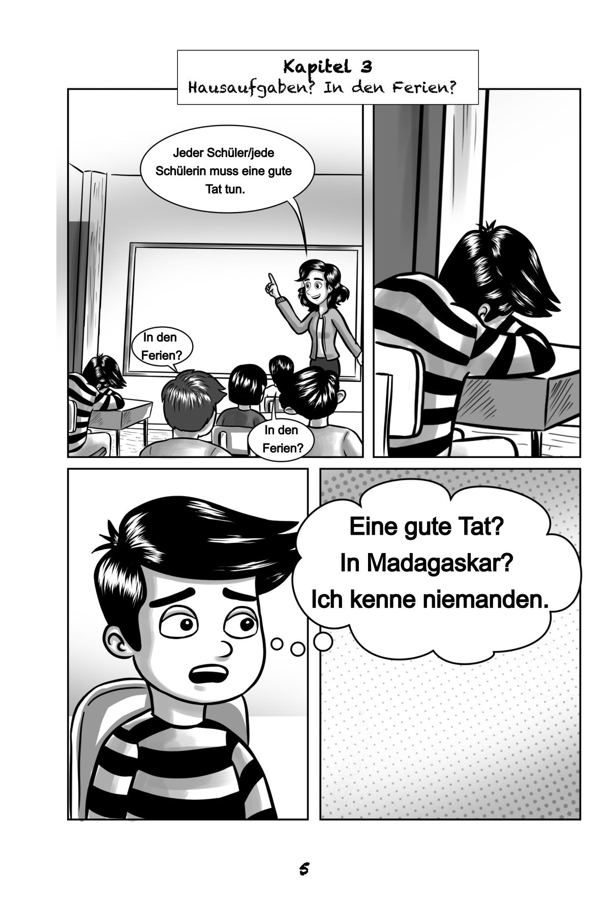 Gute Taten in Madagaskar - Level 1 - German Graphic Novel by Theresa Marrama