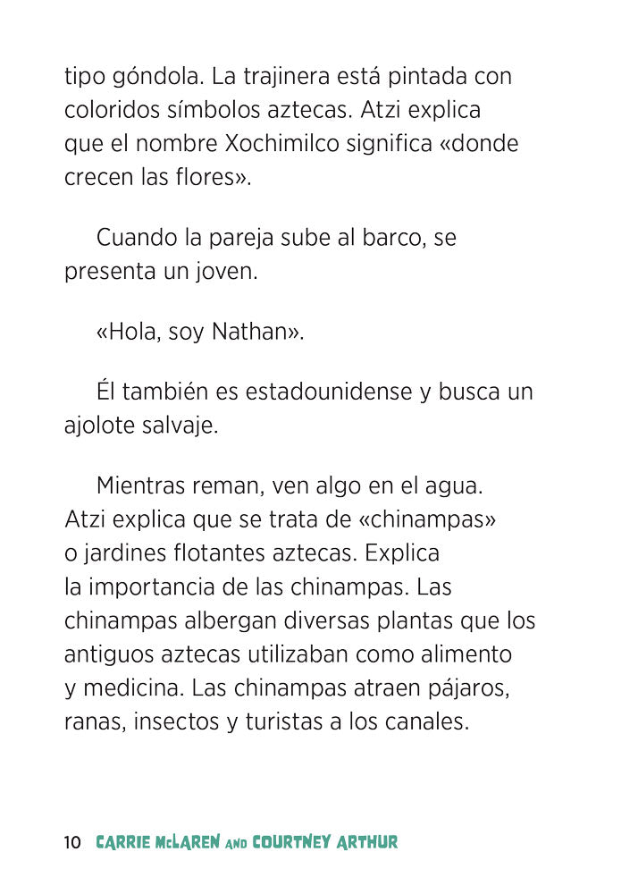 Iluminación en el lago de Xochimilco - Level 2 - Spanish Acquisition Reader by Carrie McLaren & Courtney Arthur