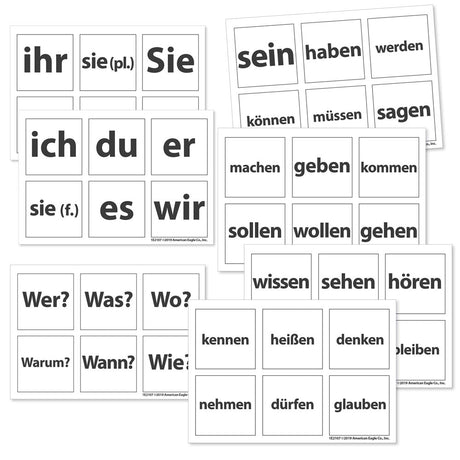 Cool Cubes™ Sentence Starter German Clings