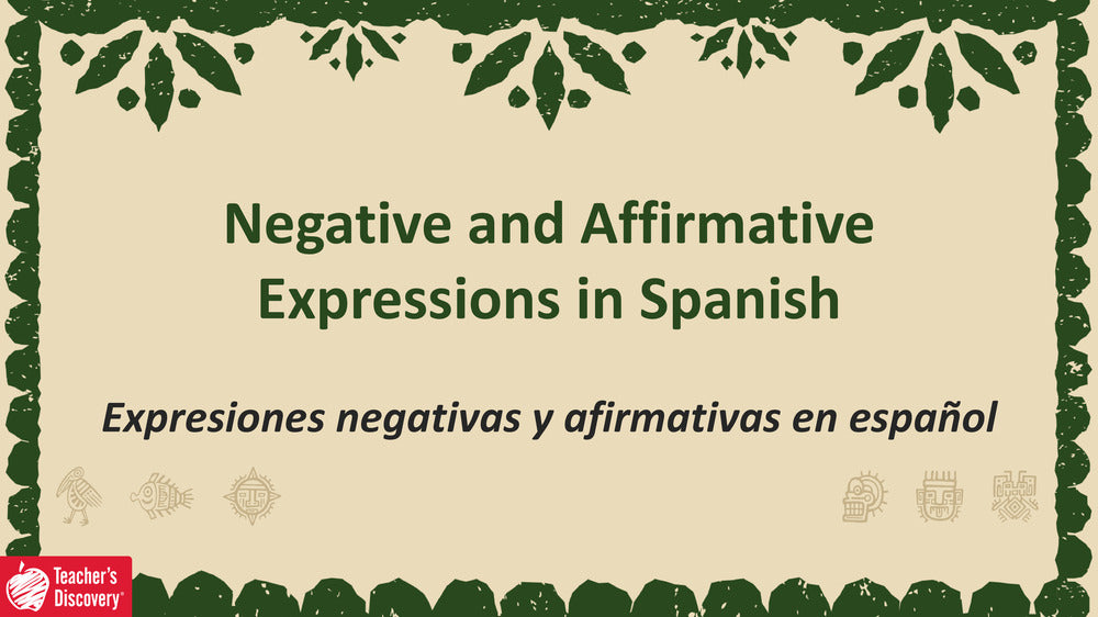 Quick Spanish Grammar Presentation – Negative and Affirmative Expressions
