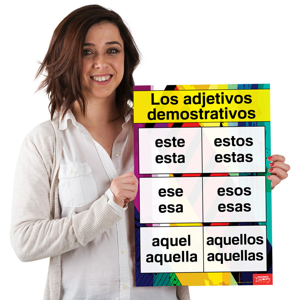 Pronouns and Adjectives - Spanish - Mini-Posters - All 3 Sets (8 Charts)