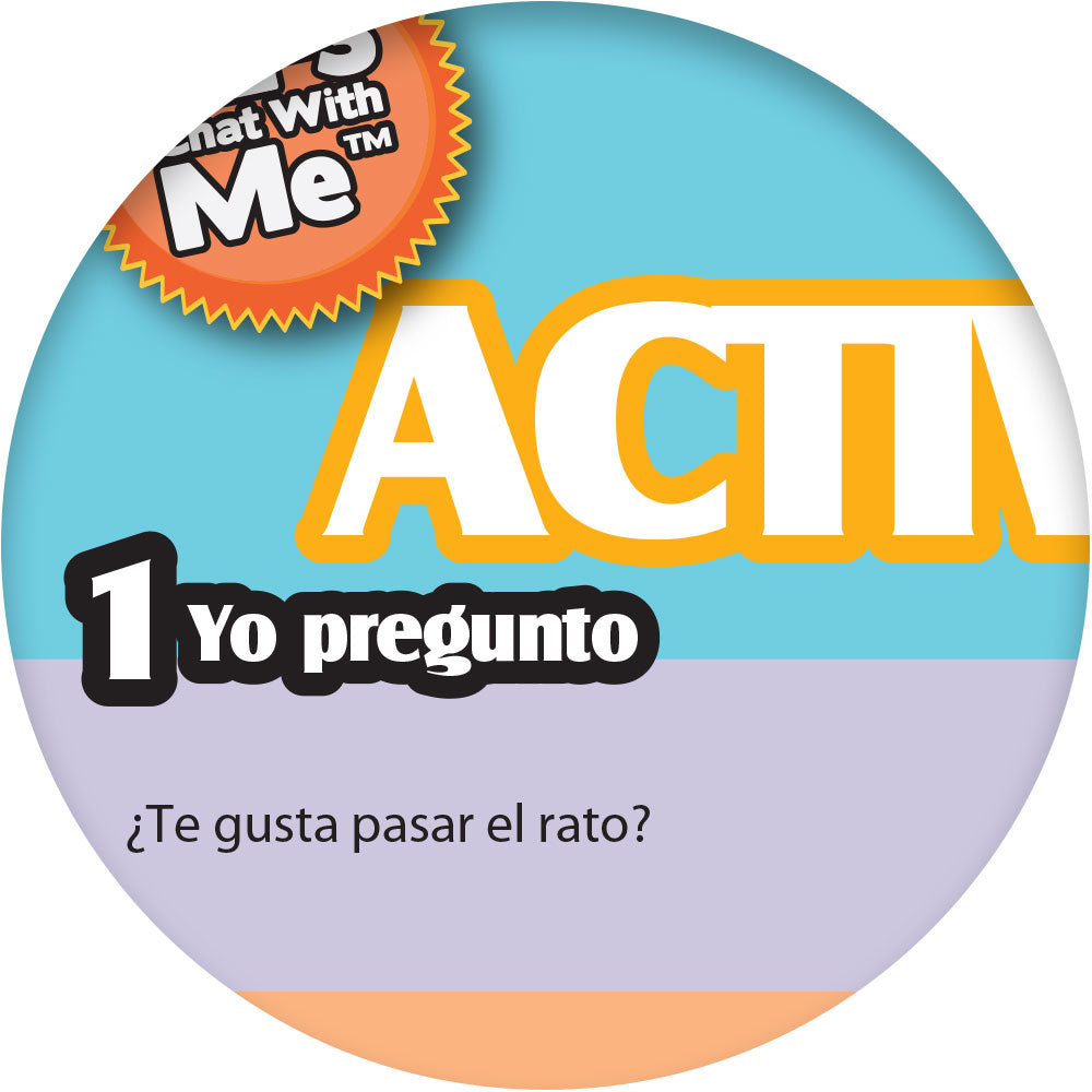 1-2-3 Chat With Me: Mis actividades Spanish Chat Mat PDF Download