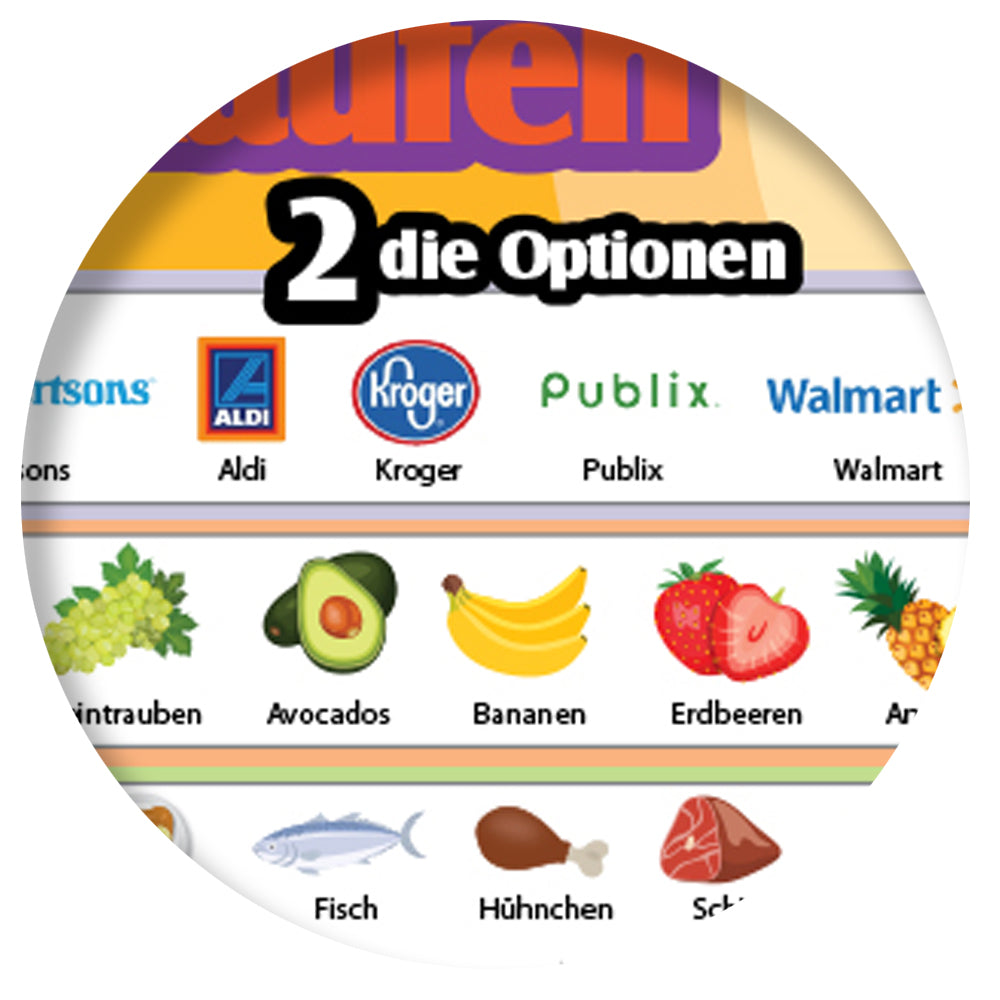 1-2-3 Chat With Me: Im Supermarkt für ein Fest einkaufen German Chat Mats - Download