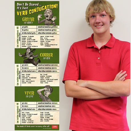 Scary Regular Verbs - Spanish - Skinny Poster