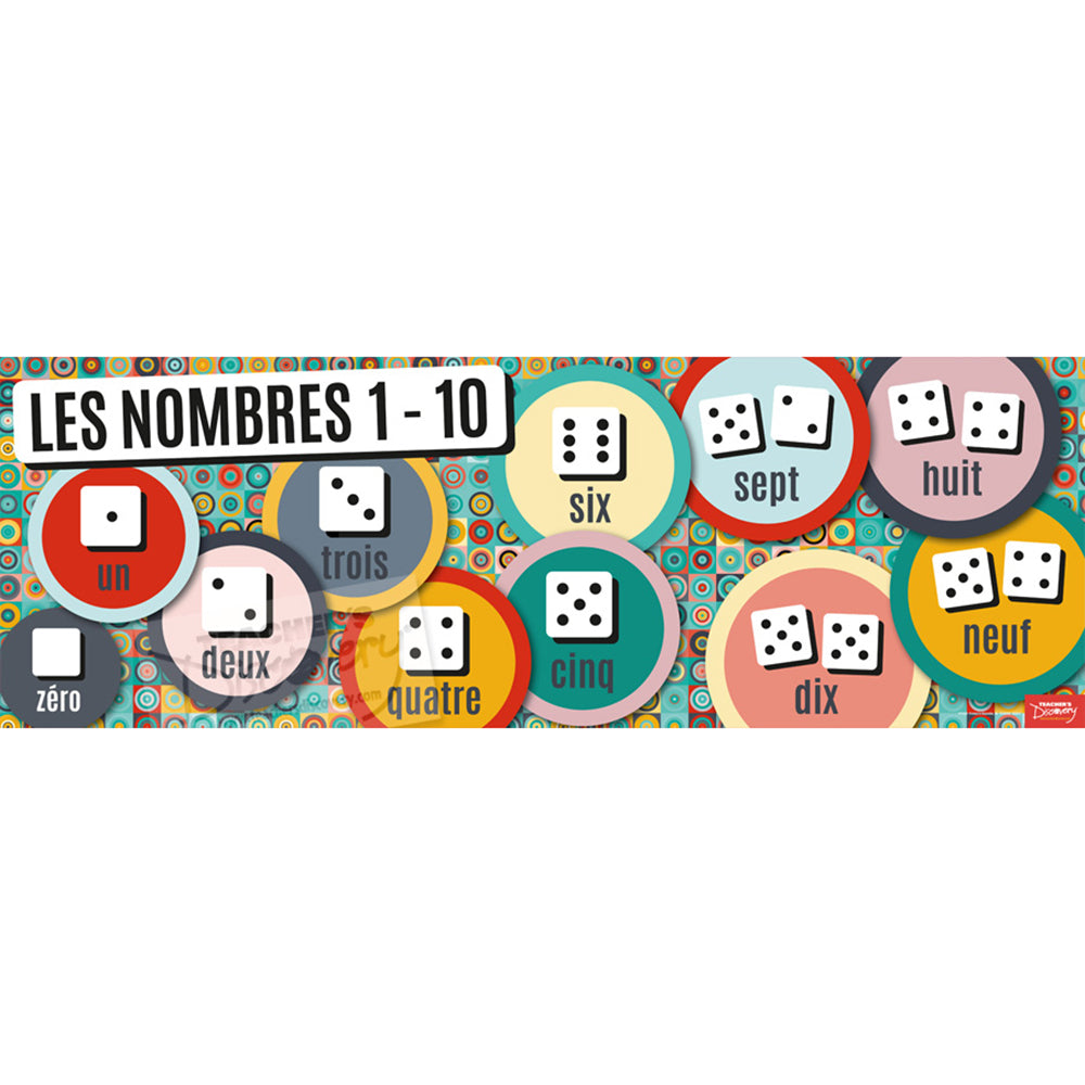 Numbers 1-10 - French - Skinny Poster