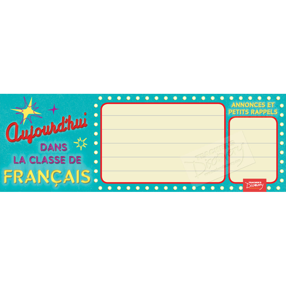 Message Marquee - French - Dry-Erase Poster